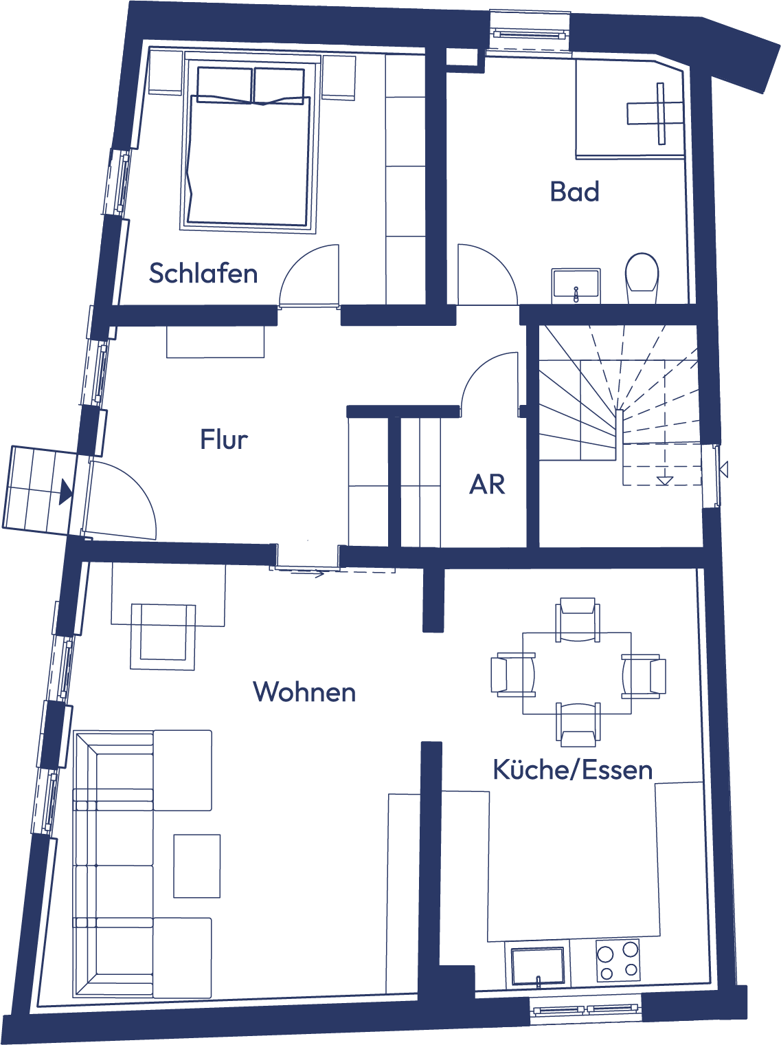 Grundriss der Einheit WE1