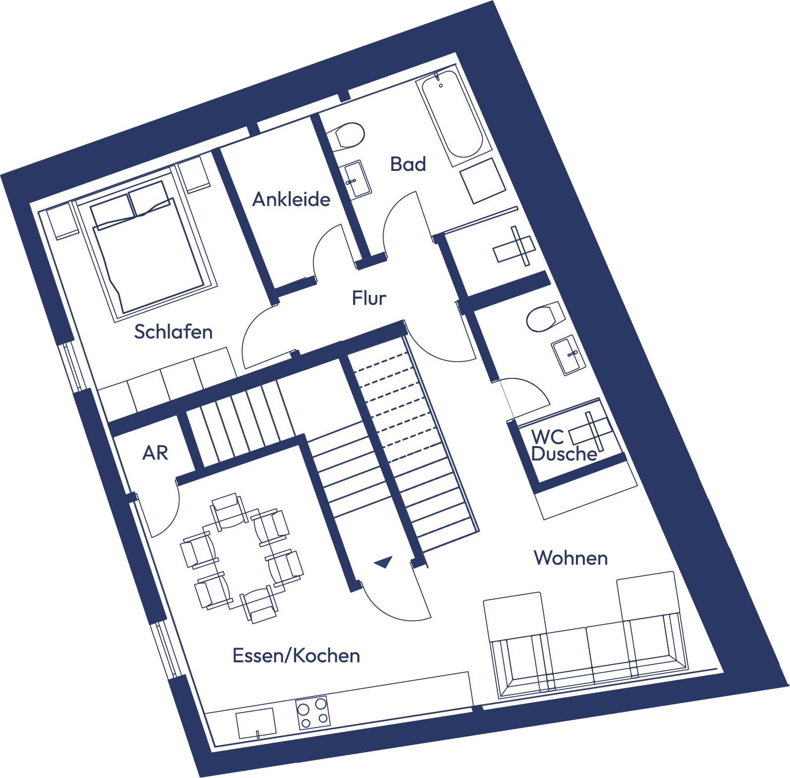 Grundriss WE6 Maisonette unten